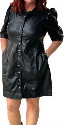 Dear John Denim Ophelia Faux Leathe Mini Dress In Black