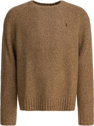 Polo Ralph Lauren Mottled Wool Sweater Knitwear Beige-Uomo