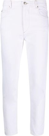Isabel Marant Nea cotton slim-fit trousers - women - Cotton/Cotton/Polyester - 42 - White