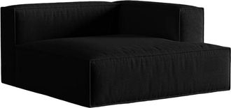 MICADONI Modulare Xl Design Chaiselongue Nuria mit Armlehne rechts - Samtbezug