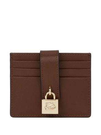 Karl Lagerfeld K/Autograph padlock cardholder - women - Leather - One Size - Brown