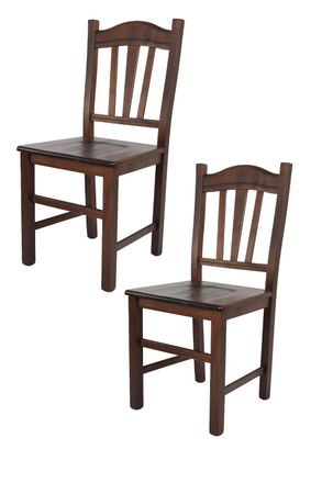 Tommychairs Tommychairs 2 Sillas Silvana En Madera De Haya Color Nuez
