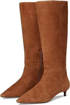 Cole Haan Go-to Janece Dress Boots Womens Boots Tobacco Suede : 10.5 B - Medium, Leather