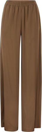 Fabiana Filippi Hose mit weitem Bein aus gl&auml;nzendem Satin