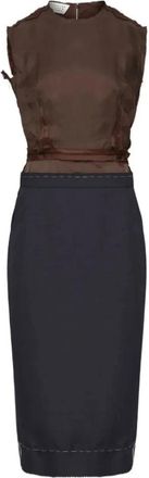 Maison Margiela Midi Kleedjes - Dames - Casual kleedjes - Veelkleurig - 2XS - Kleedjes