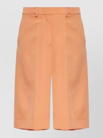 Stella McCartney straight trousers pleated front silk nylon blend