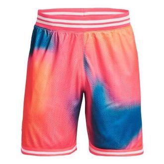 Under Armour Curry 8 inch Heavyweight Mesh Basketball Shorts Pink Tie Dye 1377305-683