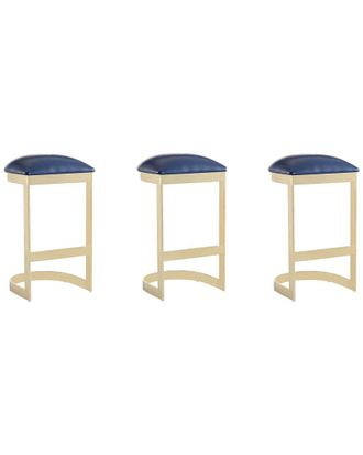 Manhattan Comfort Set of 3 Aura Bar Stools