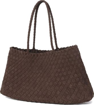 Tiffany & Fred Woven Suede Shoulder Tote