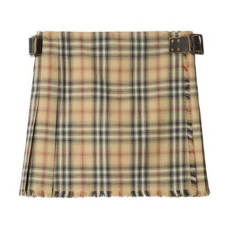 Burberry Dames, Rokken, Beige, Maat: XS Wol