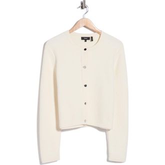 Theory Textured Cardigan Sweater in Ivory at Nordstrom Rack, Size Large