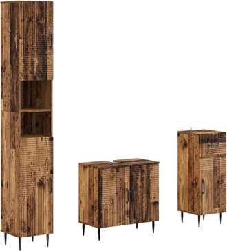 vidaXL Juego De Armarios De Ba&ntilde;o De 3 Piezas Haarlem Vidaxl