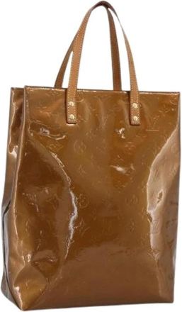 Louis Vuitton Pre-owned Vintage Handtas van gepatenteerd leer - Dames - Vintage Shopper - Bruin - ONE Size - Leer - Vintage