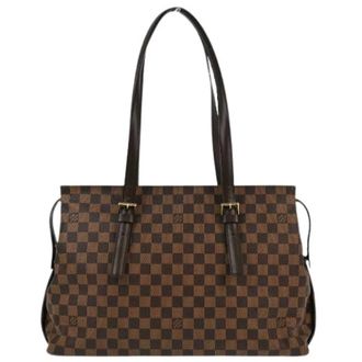 Louis Vuitton Pre-owned Tote Bags, female, Brown, Size: ONE SIZE Pre-owned Canvas Tote Bag