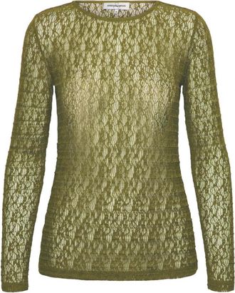 &Co Woman Tris Kant Top - Dames - Tops - Groen - Maat: 3XL Poliester