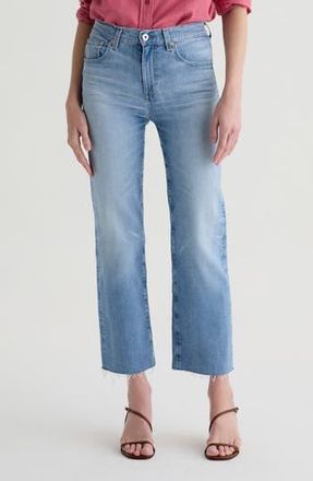 AG - Adriano Goldschmied Brinley Mid Rise Straight Crop Jeans in Fiction at Nordstrom Rack, Size 25