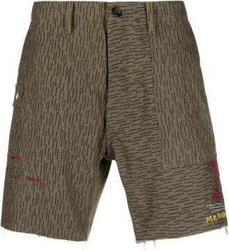 President's Bruine Gestreepte Katoenen Shorts - Heren - Korte Broeken - Bruin - W34 - Katoen - Korte Broeken