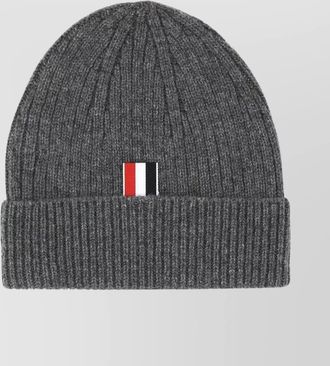Thom Browne cashmere ribbed beanie hat
