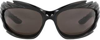 Balenciaga 78mm Novelty Sunglasses in Black Black Grey at Nordstrom Rack
