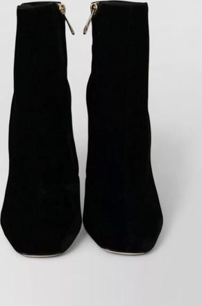Dolce & Gabbana velvet crystal embellished ankle boots