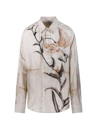 Pierre-Louis Mascia Pierre Louis Mascia Womens Printed Silk Shirt