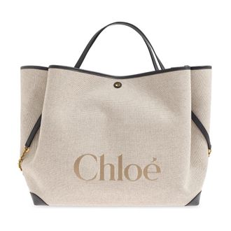 Chlo&eacute; Tote Bags, female, Beige, Size: ONE SIZE Clover Large bag