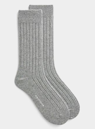 Le 31 Mens Wide-ribbed wool socks