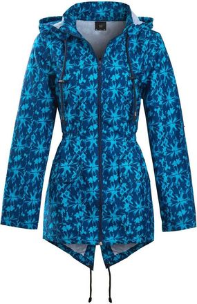 SS7 Womens Showerproof Raincoat Navy Aqua