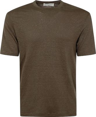 FILIPPO DE LAURENTIIS T-shirt in lino a maniche corte - Marrone