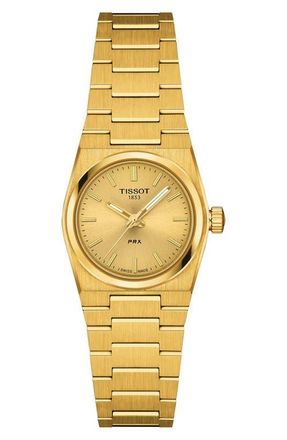 Tissot PRX Bracelet Watch, 25mm in Champagne /Golden at Nordstrom
