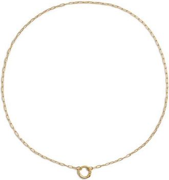 Monica Vinader Oval Link Chain Charm Necklace in 18K Gold Vermeil at Nordstrom