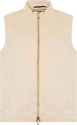 Moorer Nog- modern en veelzijdige gilet - Dames - Bodywarmers - Beige - XS - Katoen - Jassen