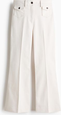 H&M Kn&ouml;chellange Schlaghose - White