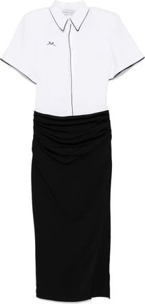 Rowen Rose Abito midi bicolore - Nero