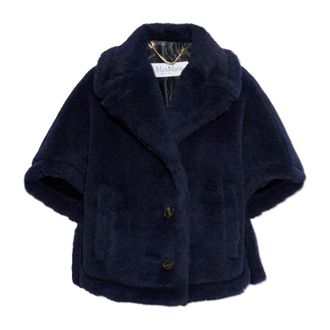 Max Mara Faux Fur & Shearling Jackets, female, Blue, Size: M Corvino1 Short Fur Coat