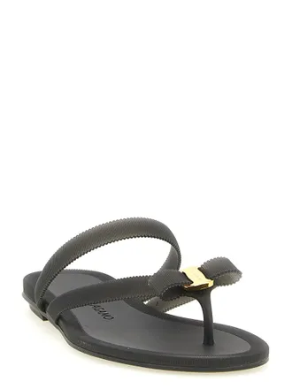 Ferragamo Thong Sandal - Black
