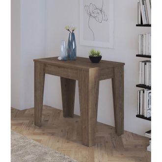 Dmora Consola Extensible Gizio, Extensible, 12 Plazas, Mecanismo De Extensi&oacute;n Central, 305.6x90x75.2h Cm Roble Marr&oacute;n