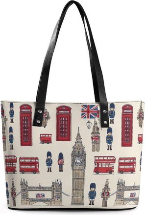 Generic Theme of UK London British Flag Tote Bags for Women Cute Shoulder Purses Handbags