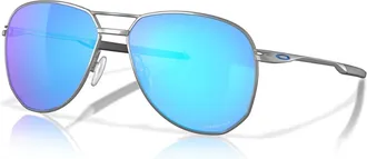 Oakley Mens Contrail Satin Sunglasses In Chrome Prizm Sapphire