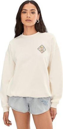 Salty Crew Tippet Crew Womens Sweatshirt Off-White : SM, Cotton/Fleece/Polyester