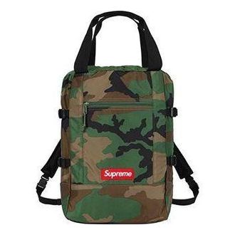 SUPREME Tote Backpack Green Brown Black SUP-SS19-914