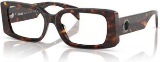 Versace 51mm Rectangle optical glasses in Tortoise at Nordstrom