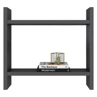 Dmora Estante Morfasso, 2 Niveles, Estructura Color Antracita, 34x10x30h Cm Negro Antracita