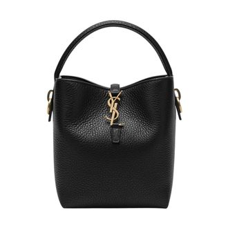 Saint Laurent Le 37 Bucket Bag - Dames - Tassen - Zwart - Maat: ONE Size Leer
