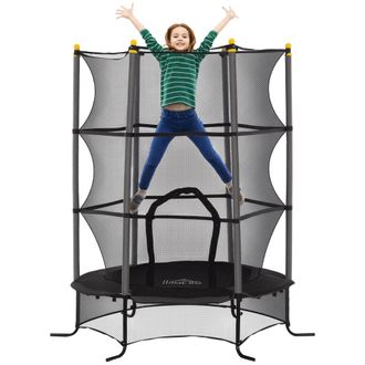 OEM Trampol&iacute;n Para Ni&ntilde;os De +3 A&ntilde;os &Oslash;163 Cm Con Red De Seguridad Y Marco De Acero Carga 50 Kg Para Interior Y Exterior Negro