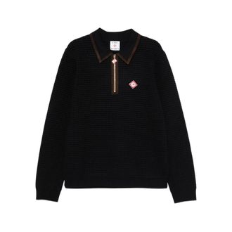 Casablanca Tops, Heren, Zwart, M, Polo Sweatshirt