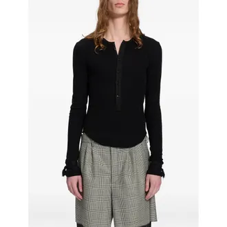 Ann Demeulemeester Pointelle-knit T-shirt