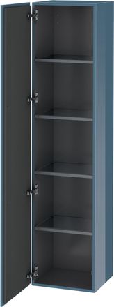 Duravit Duravit L-cube Armario Alto, Anchura 400mm, Profundidad 363mm, 1 Puerta, Con Bisagra A La Izquierda, Color: Laca De Alto Brillo Stone Blue - Lc1180l47