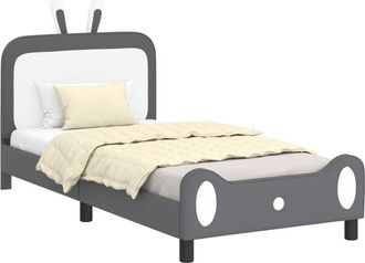 vidaXL Cama Para Ni&ntilde;os Con Cabecero Gris Claro 90 X 200 Cm Pu Vidaxl
