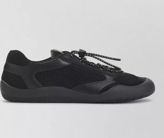 Prada leather and mesh sneakers